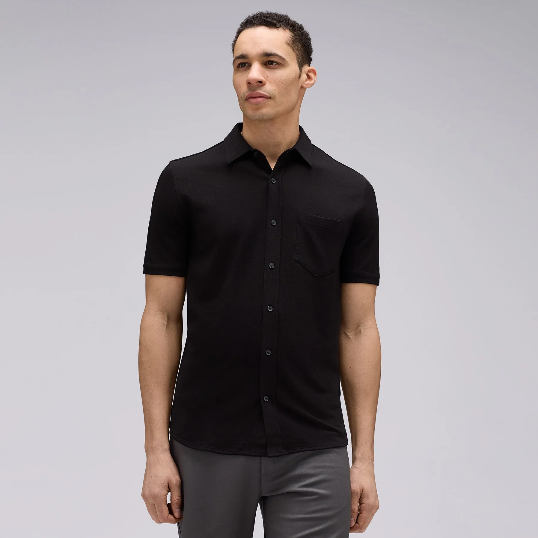 Men's Short Sleeve Merino Button-Up - Image 15