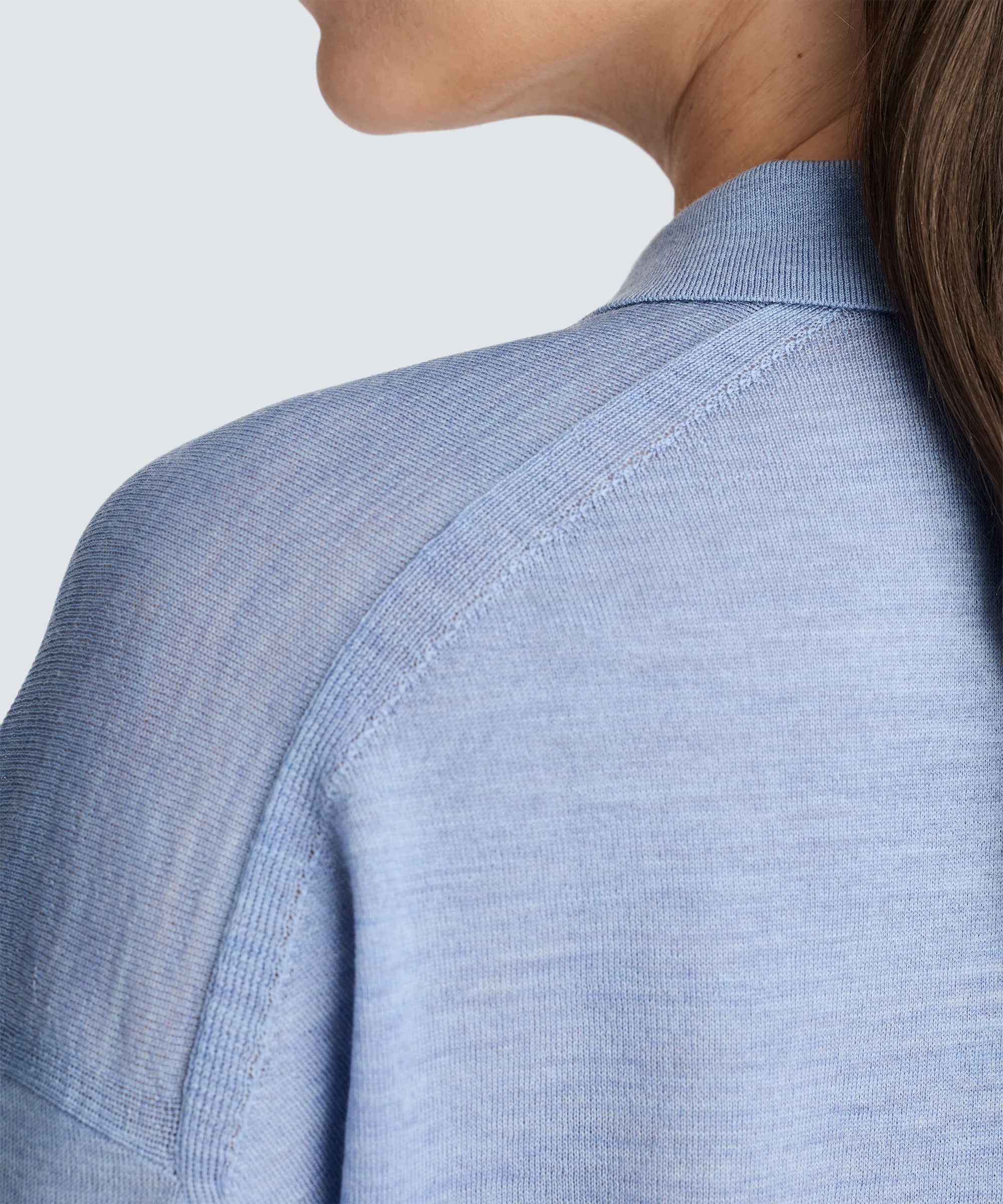 Women’s Long Sleeve Fine Knit Polo - Image 5