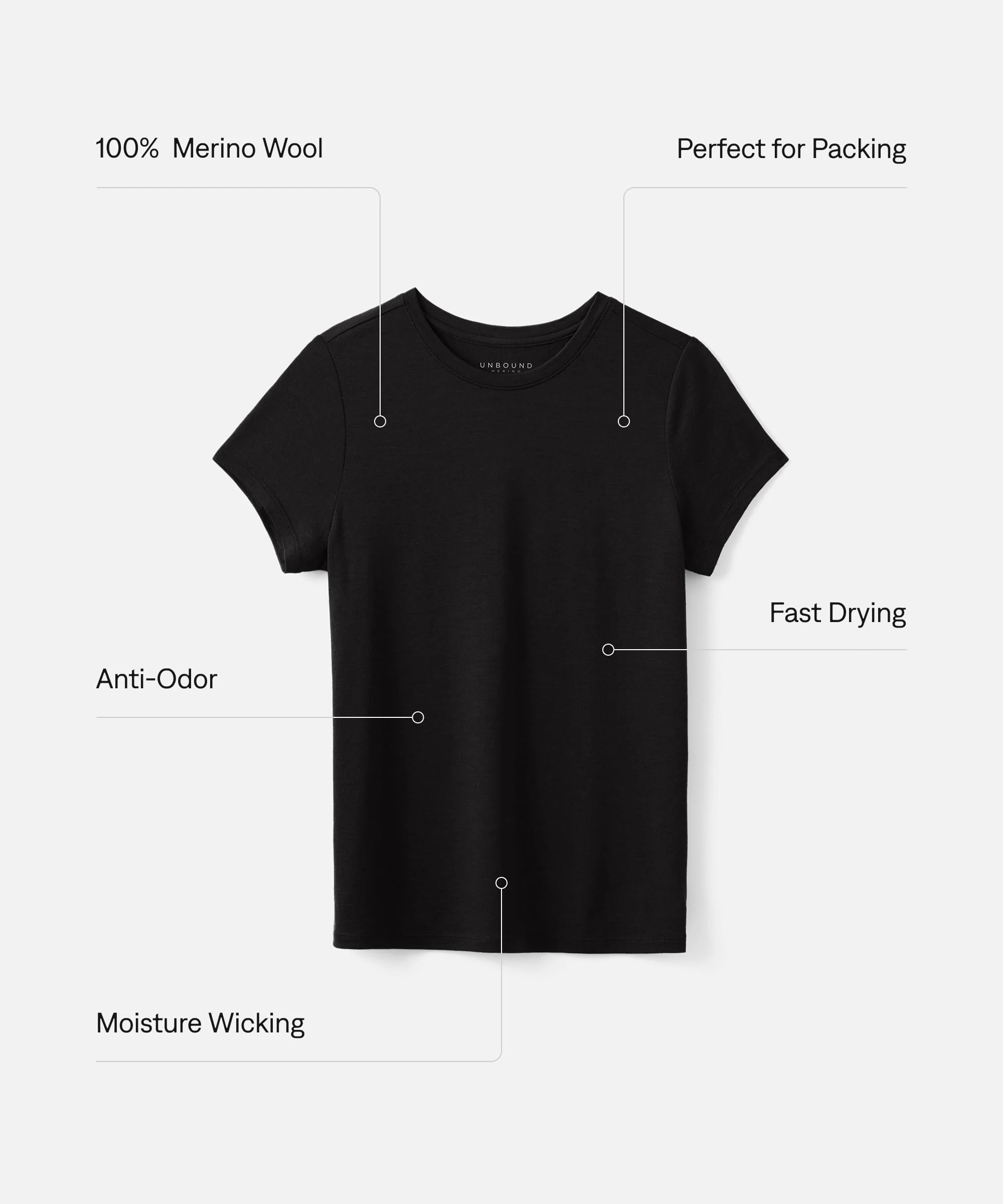 Women's Merino Crew Neck T-Shirt - Image 87
