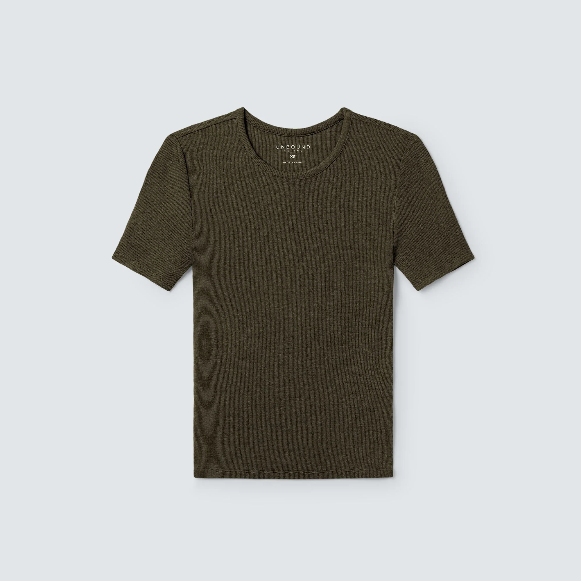 Women's Rib Fitted Crew Neck T-Shirt - Image 34